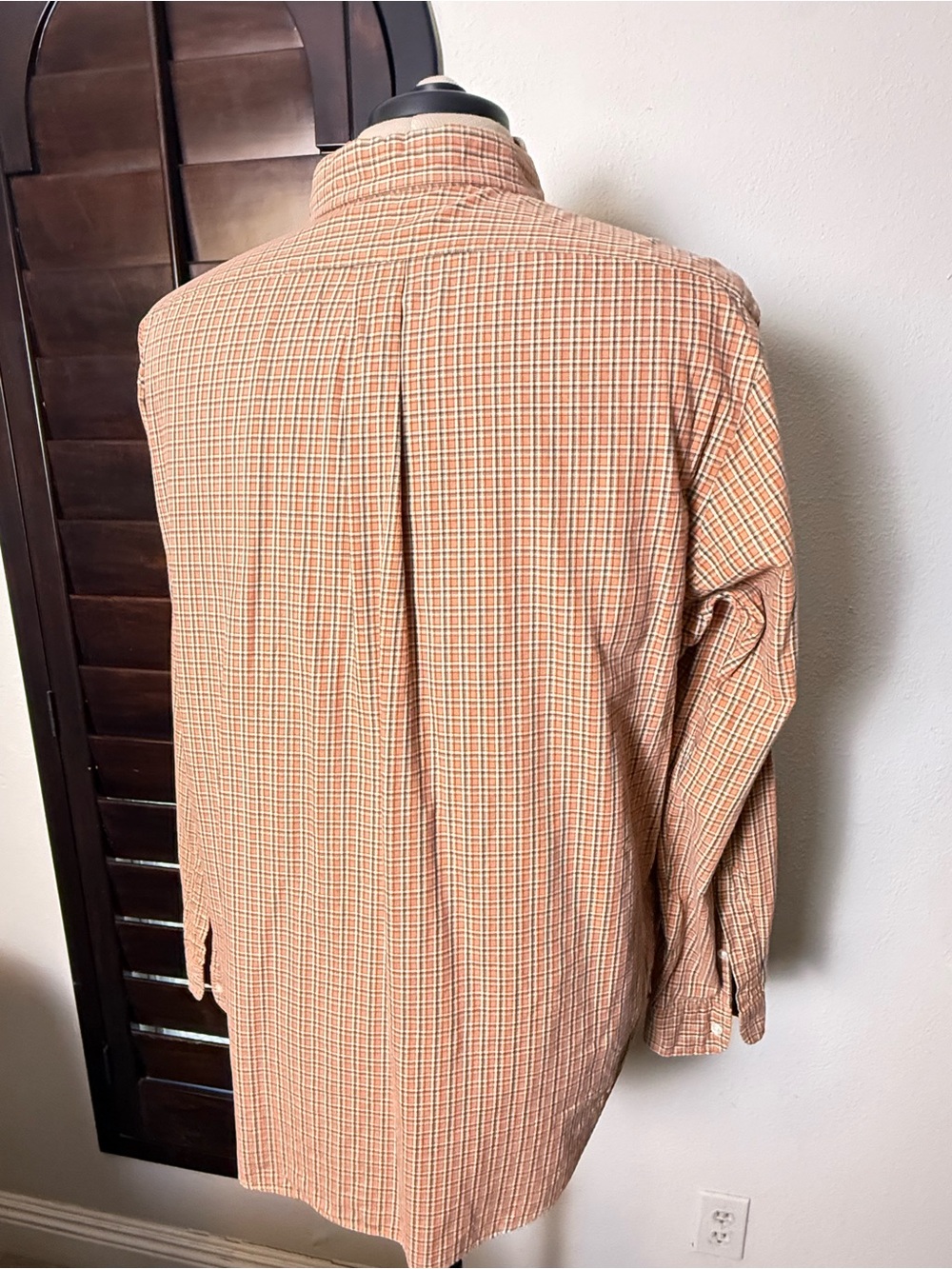 Ralph Lauren Men's XL Orange Green Plaid Classic Fit Button-Down Shirt - Picture 4 of 8